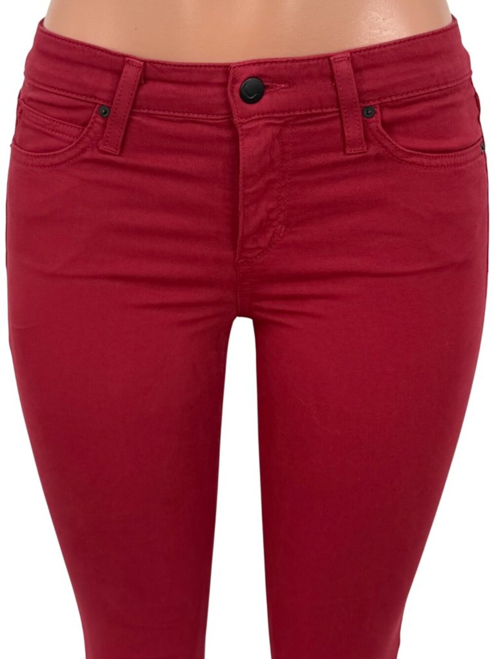 VTG Joes Jeans Burgundy Mid-Rise Skinny Jeggings| Indie Sleaze Tumblr Soft Modal - Picture 3 of 16